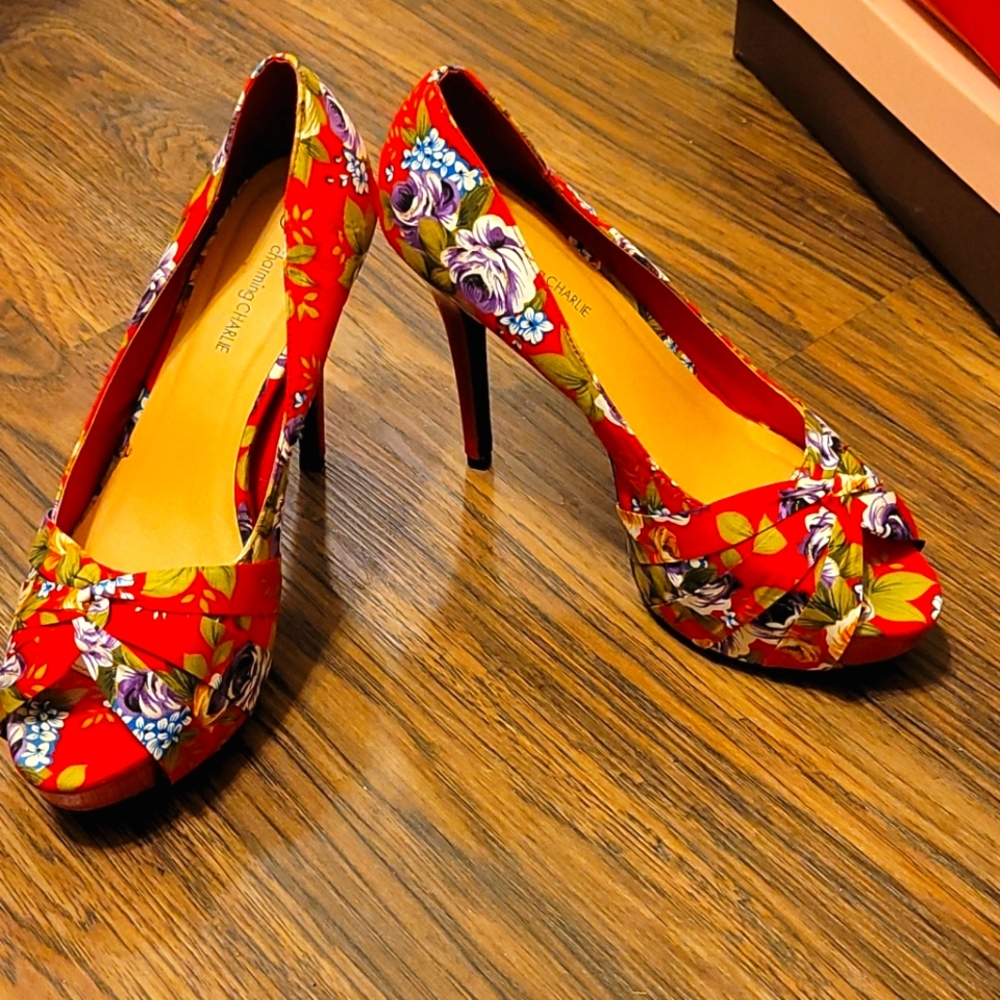 Charming Charlie Peep-toe, platform pumps